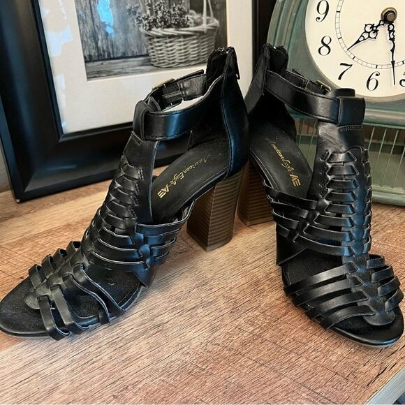 American Eagle black heeled Sandals 7 - Picture 8 of 8